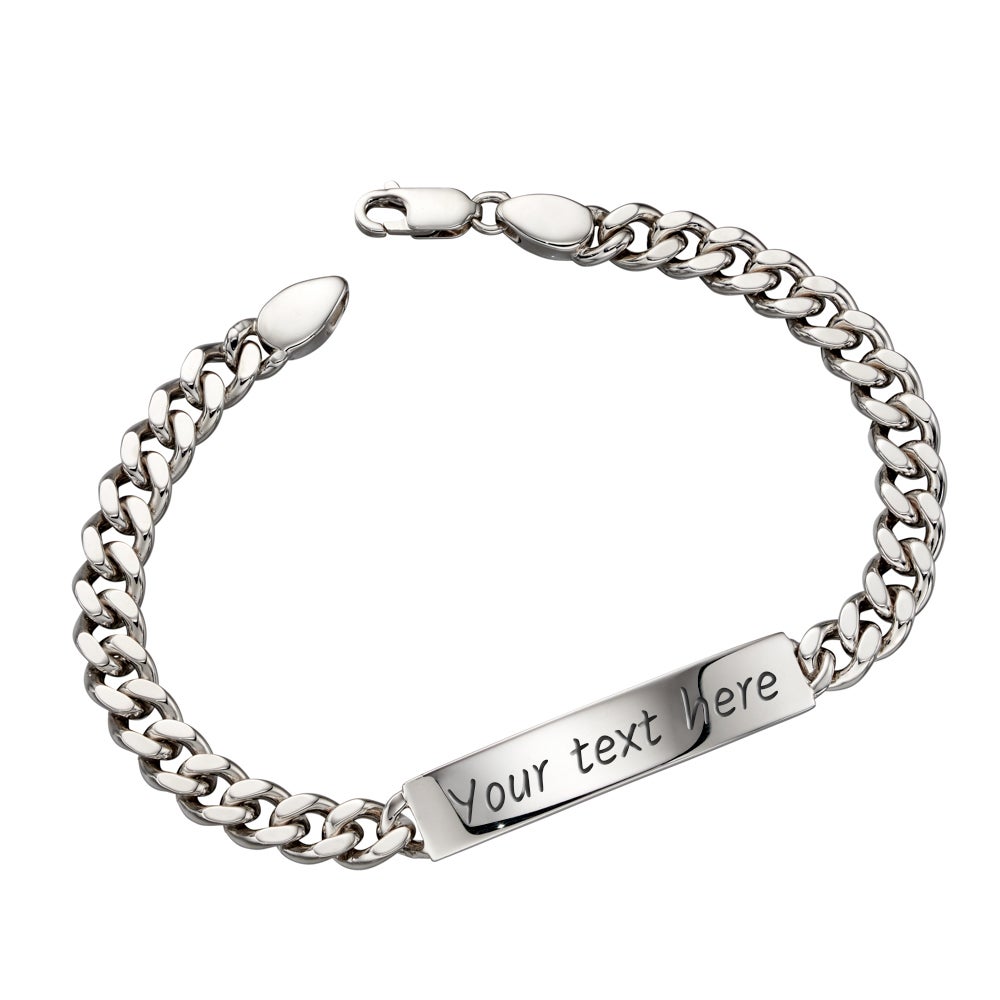 Little Star Silver Cameron Men's ID Bracelet