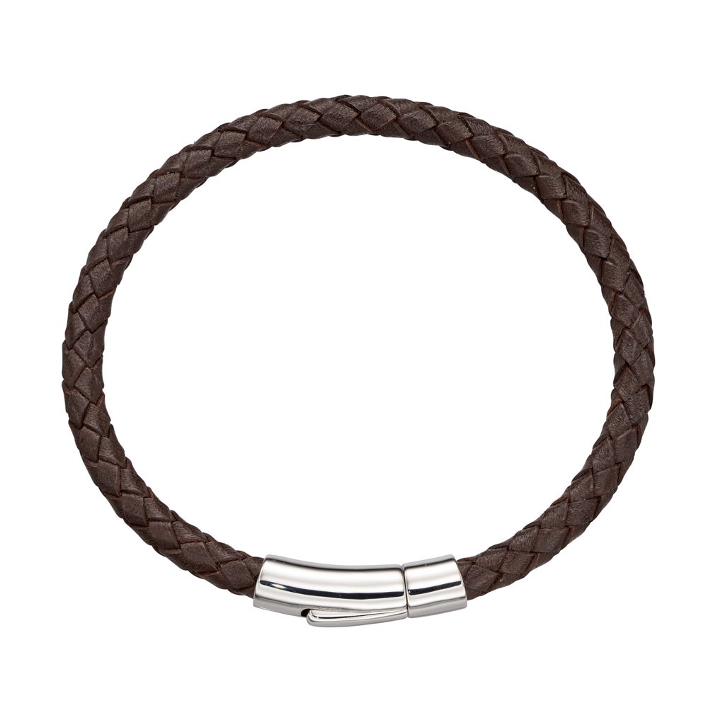 Little Star Brown Leather Dan Men's Bracelet