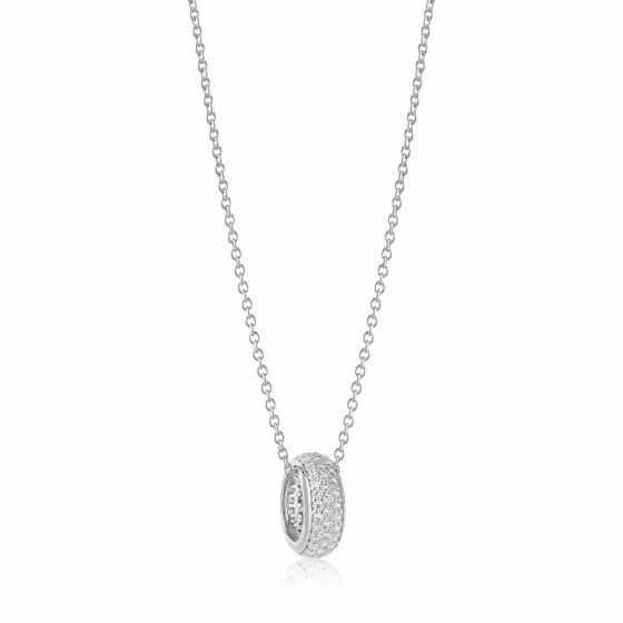 Sif Jakobs Imperia Circolo Pendant, silver with white zirconia